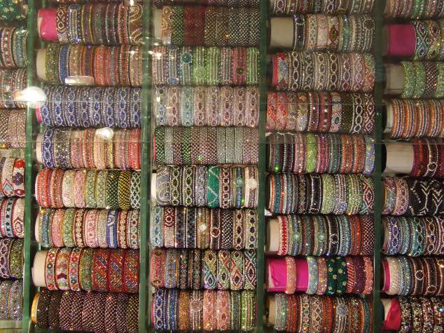 Bangles on display, India